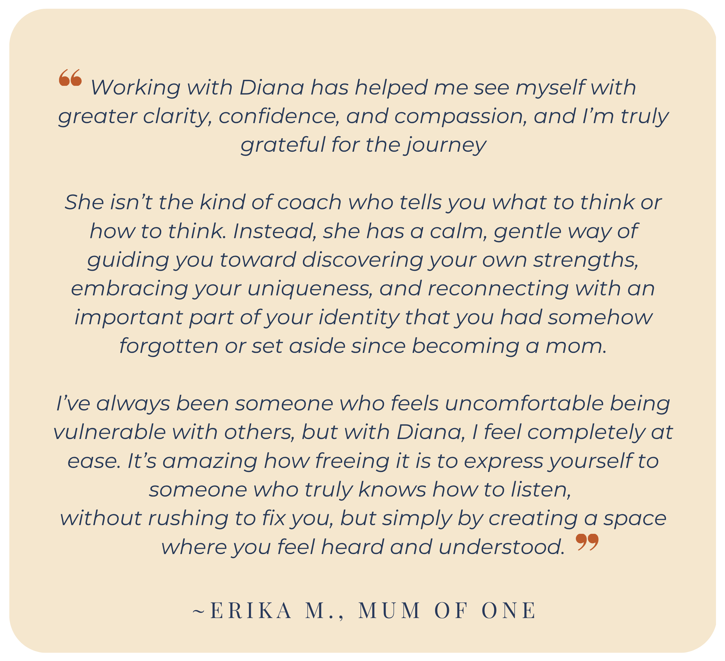 Erika Testimonial